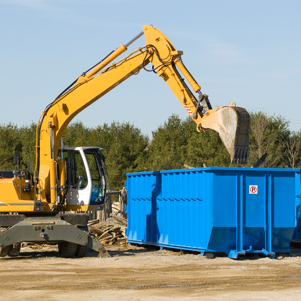 are there any restrictions on where a residential dumpster can be placed in Maloy IA